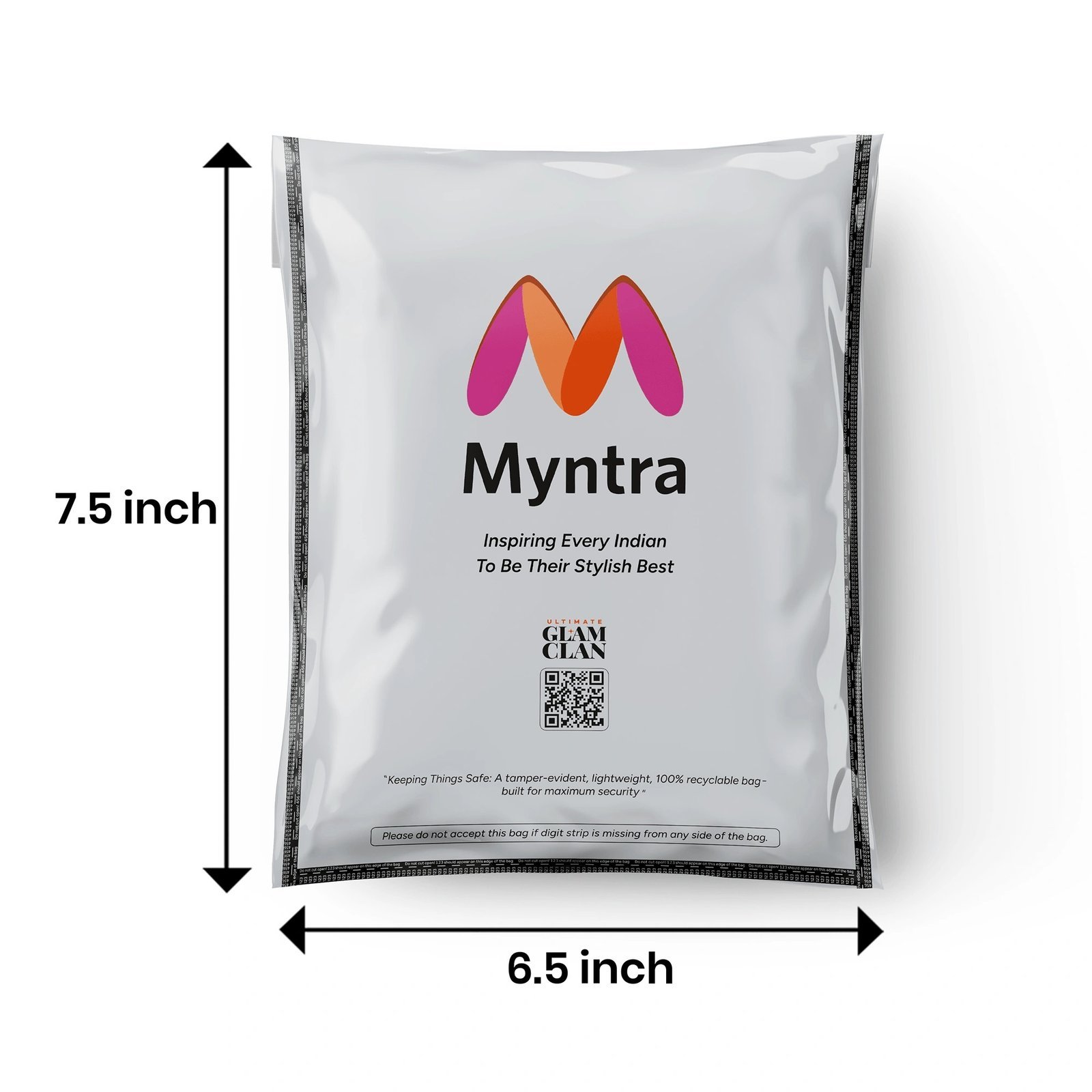 Myntra Branded Poly Bag-MPP1(6.5x7.5 Inch)-500Pcs